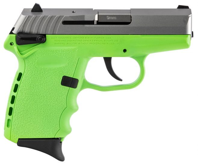 SCCY CPX1TTLG 9MM 3.1 SS PLY 10 LIME