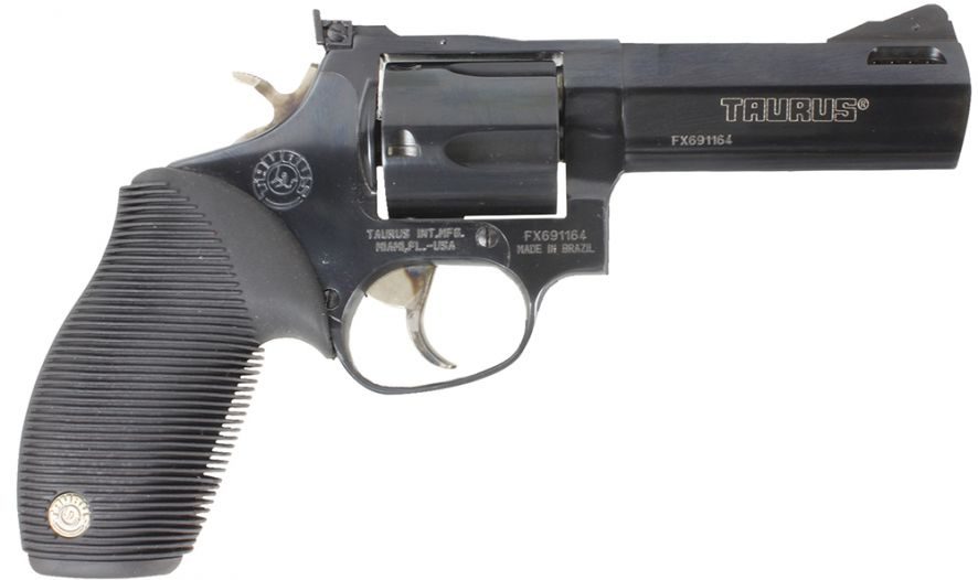 Taurus 44 Tracker 44 Rem Mag 4″ Barrel 5Rd Black Rubber/Blued 2440041TKR