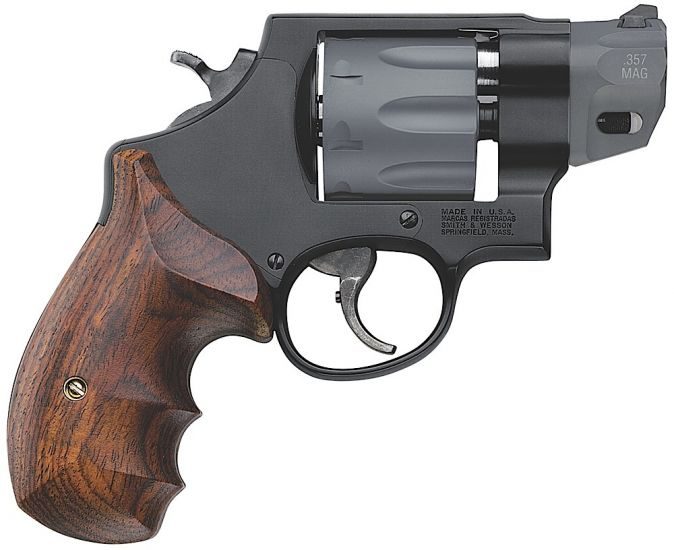S&W 327 PC 357 Magnum 2″ Barrel Wood Grip/Black 170245