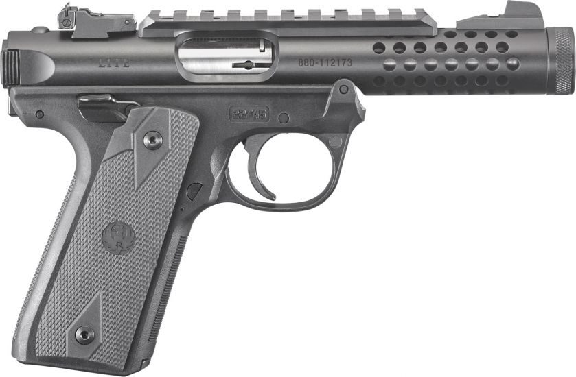 Ruger Mark IV 22/45 Lite 22LR 4.4″ Threaded Barrel w/ Adjustable Rear…
