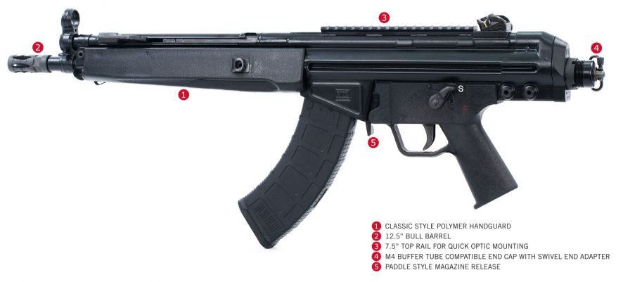 PTR 32K PDWR 7.62×39 12.5″ 30+1 PTR202
