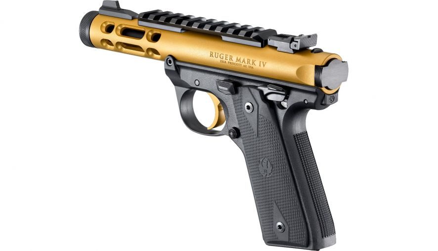 Ruger Mark IV 22/45 Lite Gold 22LR 4.4″ Barrel 10+1 43926