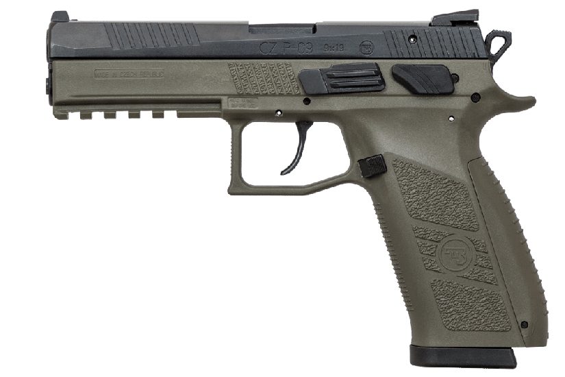 CZ P-09 9mm 4.54″ Barrel 19+1 OD Green 91268