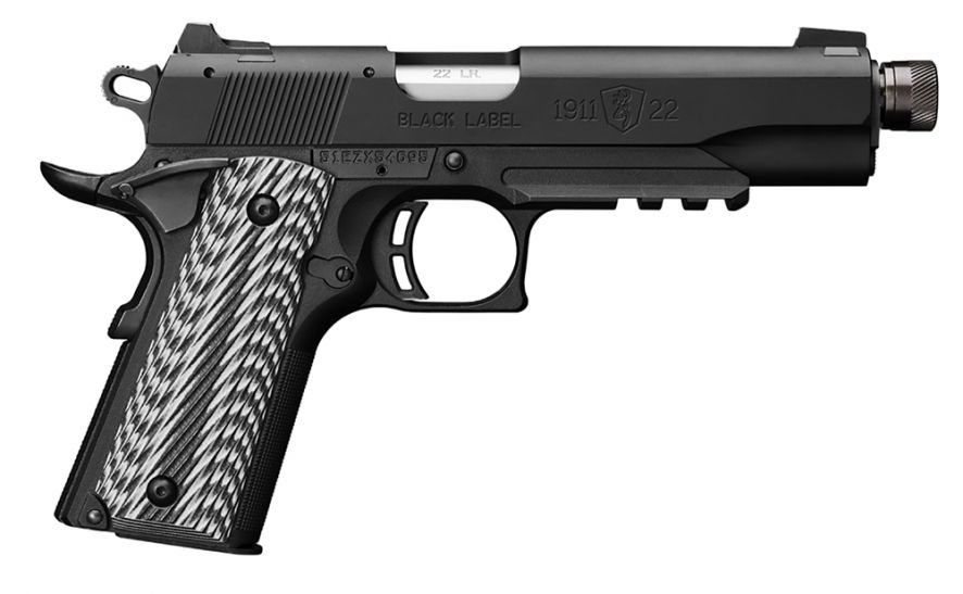 Browning 1911-22 Black Label 22LR 4.875″ Barrel W/ White…