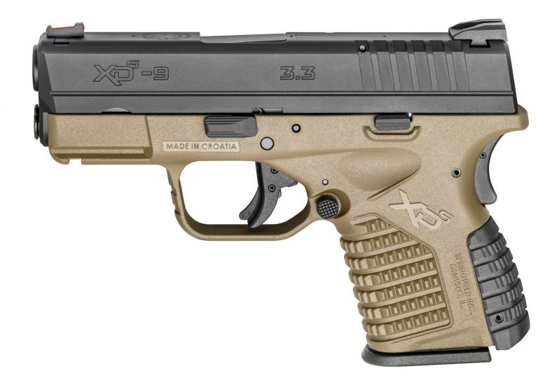 Springfield Armory XDS 9mm 3.3″ Barrel 8+1 FDE XDS9339DEE
