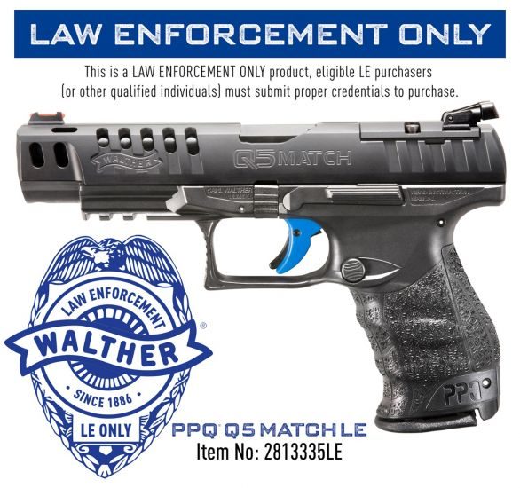 Walther PPQ Q5 Match LE 9mm 5″ Barrel 15+1 2813335LE