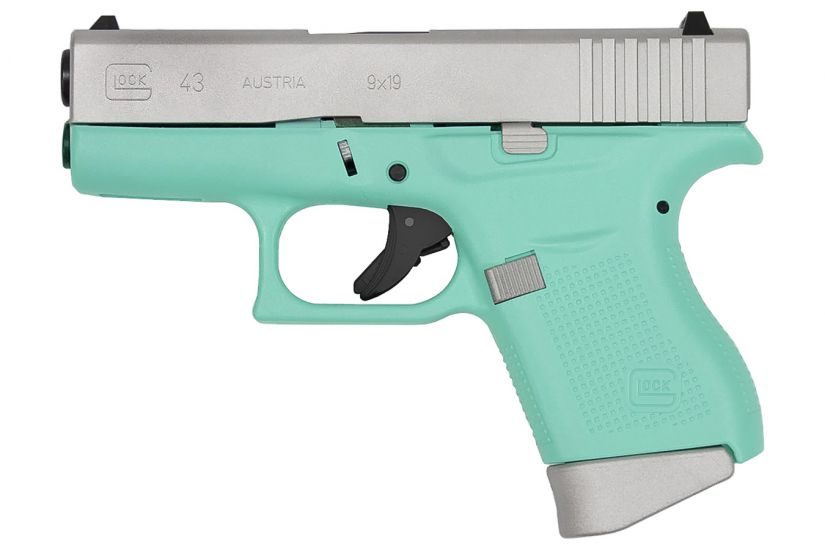 Glock 43 Gen 3 9mm 3.39″ 6+1 Robin Egg/S PI4350201RESA