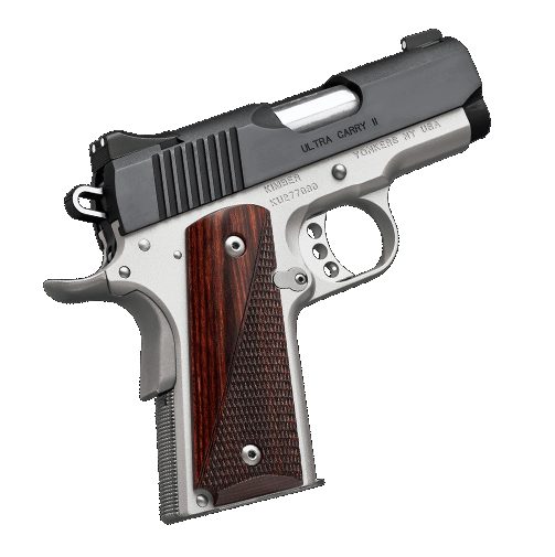 KIMBER ULTRA CARRY II 9MM 3″ BARREL 8+1 TWO TONE ROSEWOOD GRIPS…
