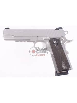 Sig Sauer 1911 Stainless Railed – 5″ .45 ACP w/ Night Sight