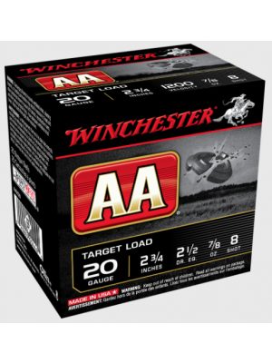 Winchester Ammo AA Target, 2-3/4″, 7/8oz, 20ga, 8rd