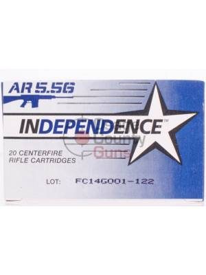 Independence XM193i 5.56mm NATO 55gr FMJ – 500 RDS