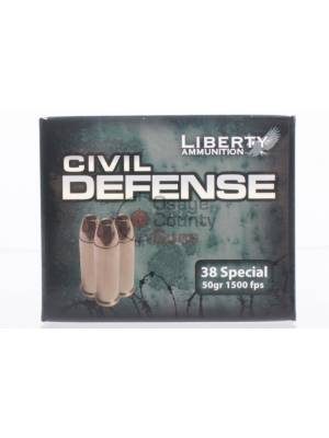 Liberty Ammunition Civil Defense .38 Spl 50gr HP