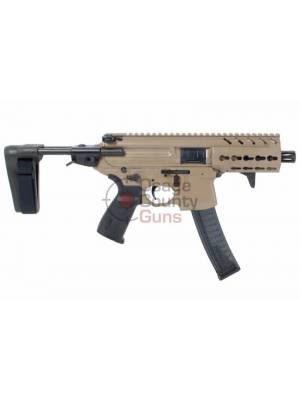 Sig Sauer MPX FDE Pistol w/ Telescoping Brace – 4.5″ 9mm