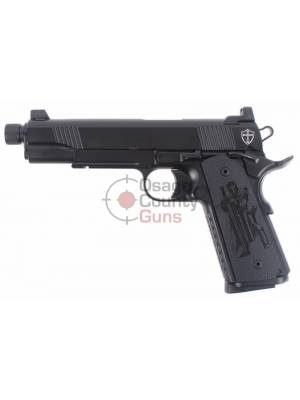 Nighthawk AAC Recon 5″ .45 ACP w/ Crusade Grips & Engraved Cross/Shield