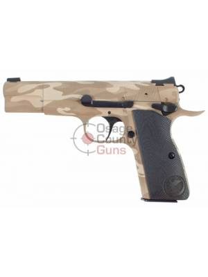 Nighthawk Custom Hi-Power 9mm – Desert Camo FInish