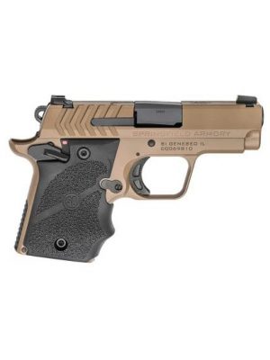 Springfield Armory 911 Desert FDE w/ Hogue Grips, 9mm, 3″ BBL, 6rd/7rd