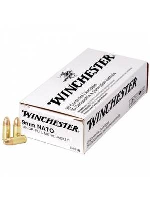 Winchester USA 9mm 124gr FMJ – 50rd