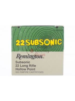 Remington .22LR 38gr Subsonic Ammunition – 500 RDS