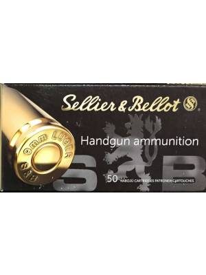 S&B 9mm FMJ 115gr Ammo – 50 Rounds
