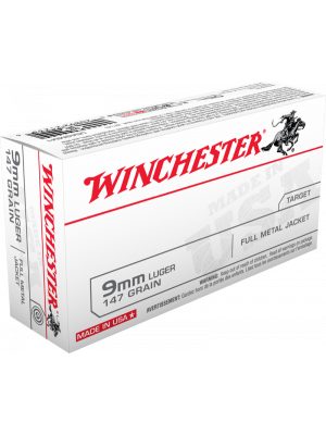 Winchester USA 9mm 147gr FMJ (50 Rounds)