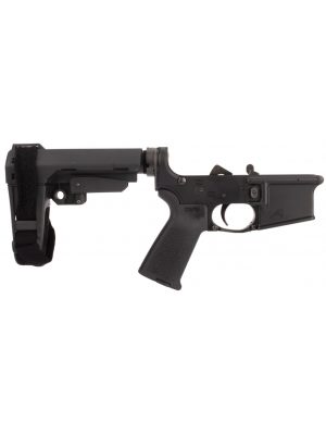 Aero Precision AR15 Pistol Complete Lower Receiver w/ MOE Grip & SBA3 Brace – Anodized/Black