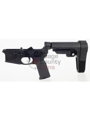Aero precision AR15 Pistol Complete Lower, MOE-K2, Grip & SBA3 Brace