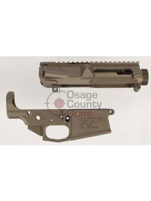 Aero Precision M5 Threaded Receiver Set, Tan Anodized Builder Set, Cosmetic Blem
