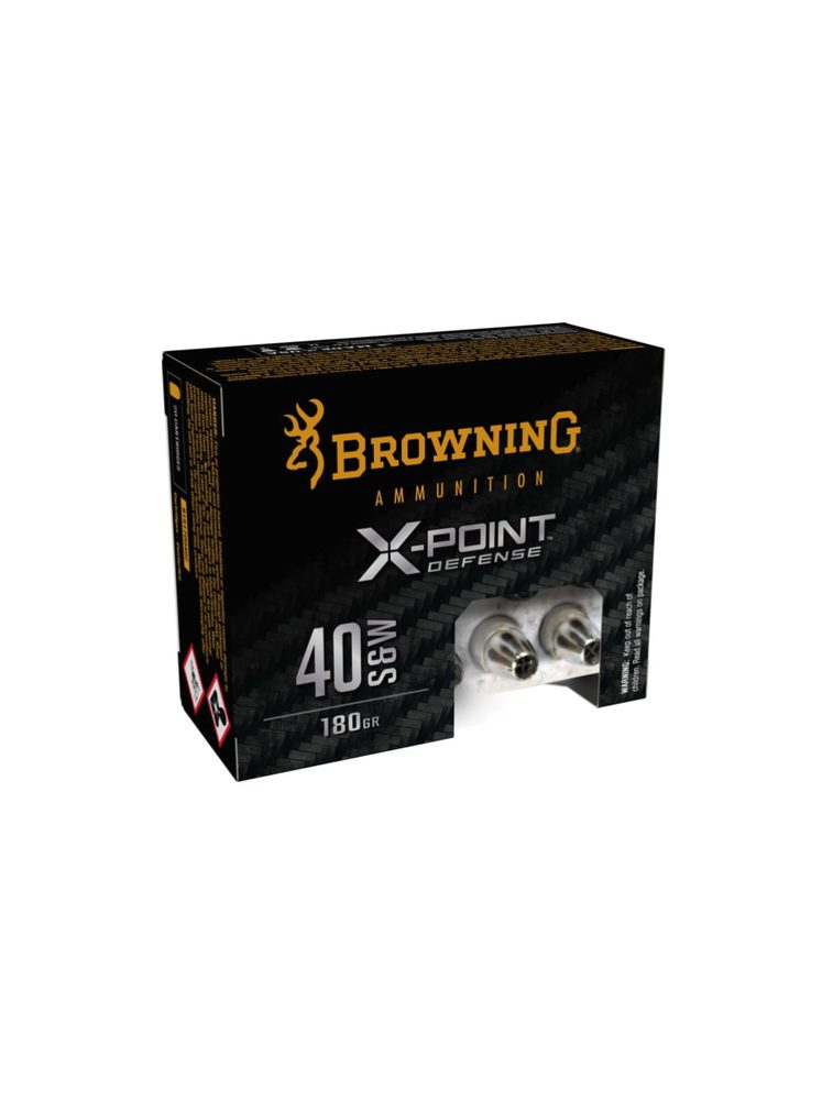 Browning X-Point Brass JHP – .40S&W – 180gr – 20rd