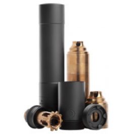 Rugged Suppressors, Obsidian 45 with ADAPT Modular Technology, Pistol Suppressor, .45 ACP, Includes .578X28 Piston, Aluminium Tube, 17-4 PH Baffles, Black Cerakote Finish
