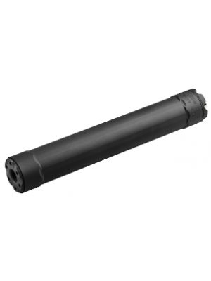 Surefire THREAD-ON 9MM CALIBER MODULAR SUPPRESSOR -13.5X1 LH THREADS. OCTAGON TITANIUM OUTER TUBE- SS BAFFLES, BLACK