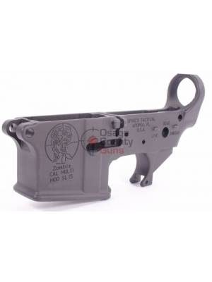 Spikes Tactical Stripped AR-15 Lower, Zombie Logo, Multi
