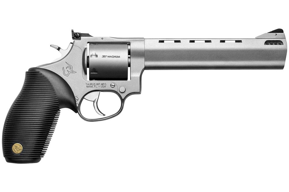 357 Mag / 38 Spl +P / 9mm Luger Matte Stainless 6.50 in. Ribber Grip®