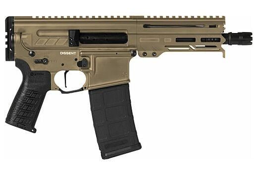 CMMG DISSENT MK4 PISTOL COYOTE TAN .300 BLK 6.5″ BARREL 30-ROUNDS