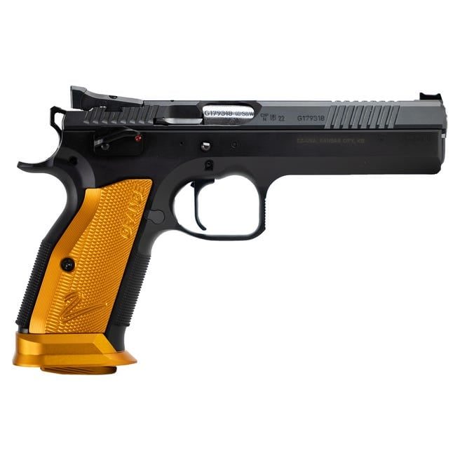 CZ 75 TS 2 BLACK / ORANGE 9MM 5.2″ BARREL 20-ROUNDS