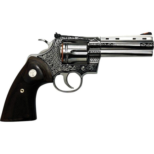COLT AMMO PYTHON FILIGREE STAINLESS .357 MAG 4.25″ BARREL 6-ROUNDS