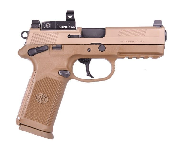 FN FNX-45 TACTICAL FLAT DARK EARTH .45 ACP 4.5″ BARREL 10-ROUNDS VORTEX VIPER OPTIC