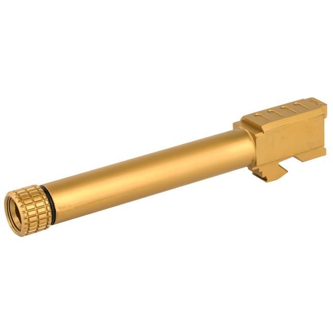 GREY GHOST PRECISION MATCH GRADE BARREL GOLD 9MM 5″ BARREL THREADED FOR GLOCK 17 GEN3 / GEN4
