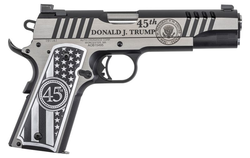 AUTO-ORDNANCE 1911 TRUMP ONE STAINLESS .45 ACP 5″ BARREL 7-ROUNDS