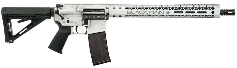 BLACK RAIN ORDNANCE SPEC15 BATTLEWORN WHITE 5.56 NATO 16″ BARREL 30-ROUNDS