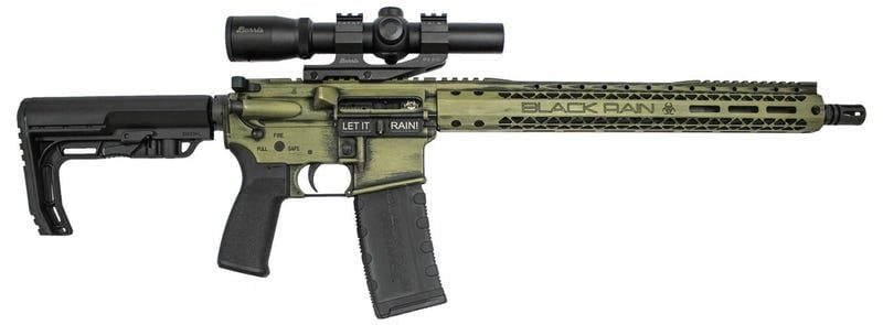 BLACK RAIN ORDNANCE SPEC15 BAZOOKA GREEN 5.56 NATO / .223 REM 16″ BARREL 30-ROUNDS WITH BURRIS TAC30 OPTIC