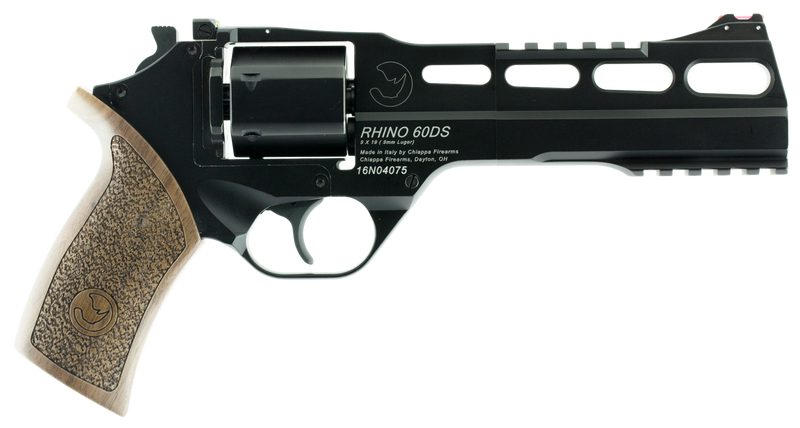 CHIAPPA FIREARMS RHINO 60DS 9MM 6″ BARREL 6-ROUNDS WALNUT GRIP