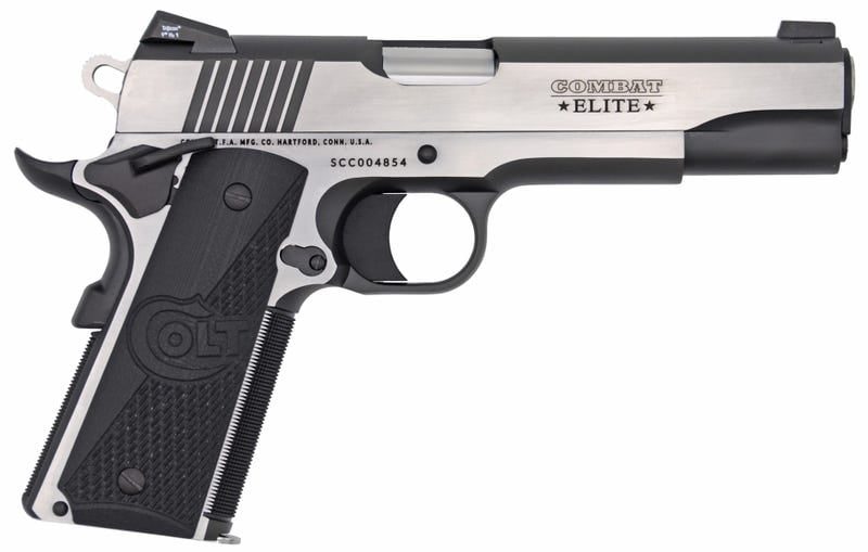 COLT FIREARMS COMBAT ELITE GOVERNMENT STAINLESS / BLACK 9MM 5″ BARREL 9-ROUNDS
