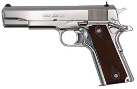 COLT FIREARMS SERIES 80 CUSTOM STAINLESS .38 SUPER 5″ BARREL 9-ROUNDS