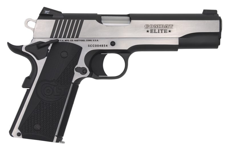 COLT 1911 GOVERNMENT ELITE COMBAT STAINLESS .45 ACP 5″ BARREL 8-ROUNDS NIGHT SIGHTS