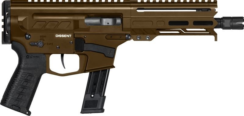 CMMG Dissent MK17 Midnight Bronze 9mm 6.5″ Barrel 21-Rounds No Brace