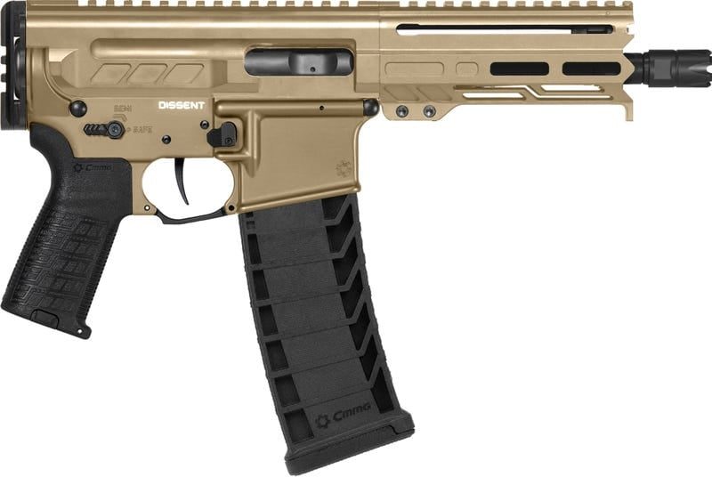 CMMG Dissent MK4 Coyote Tan 9mm 6.5″ Barrel 30-Rounds No Brace
