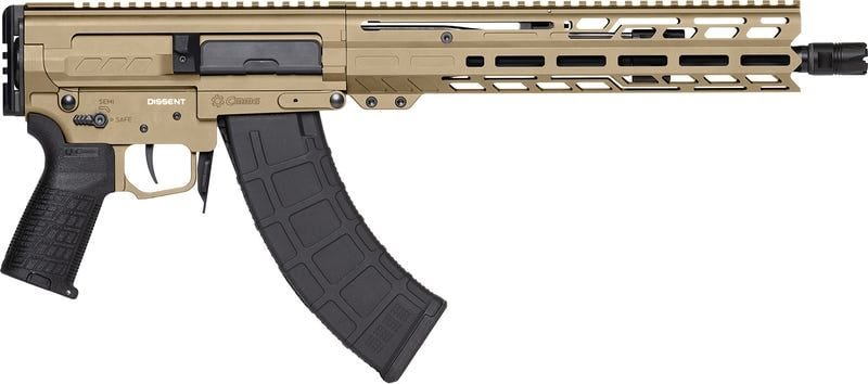 CMMG Dissent MK47 Coyote Tan 7.62 X 39 12.5″ Barrel 30-Rounds No Brace