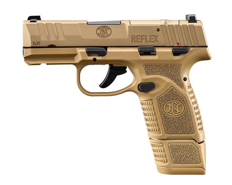 FN Reflex OR Flat Dark Earth 9mm 3.3″ Barrel 15-Rounds Manual Safety