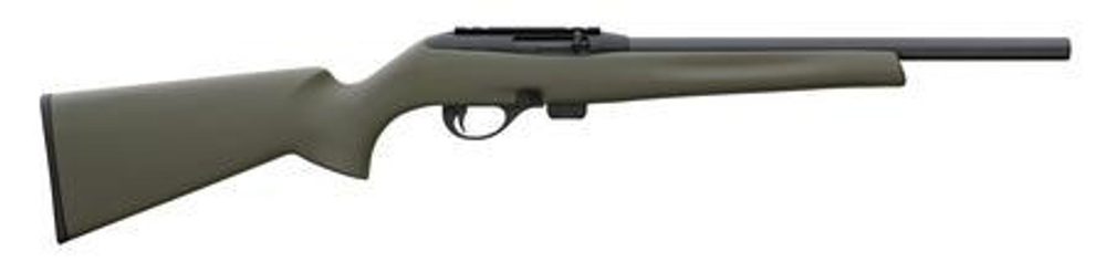 Remington Model 597 22 LR 16.5″ Heavy Barrel With 5-R Rifling Blue Finish Olive Drab Green Synthetic Stock Remington