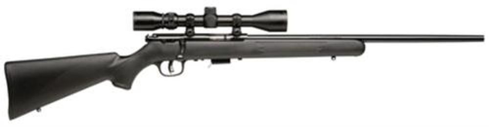 Savage 93R17 FXP with Scope Bolt 17 HMR 21″ Barrel, Synthetic Black Stock Blued, 5rd Savage Arms